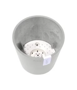 Ecopots Kunststoff-Topf Amsterdam Mit Wassersystem, Rund, Hellgrau -Freien Garten Geschäft 6614846 WE DE 001 EcopotsKunststoffTopfAmsterdammitWassersystemrundhellgrau