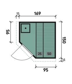 Wolff Finnhaus Innensauna De Luxe Dorea, Ca. B184/H202/T165 Cm -Freien Garten Geschäft 6618813 WE BG 001 FinnhausInnensaunadeluxeDorea