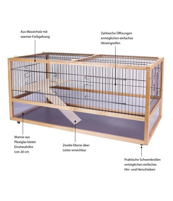 Skyline Nagerkäfig Hoppelgarden 120, Ca. B120/H70/T71,4 Cm 4 Skyline Nagerkäfig Hoppelgarden 120, Ca. B120/H70/T71,4 Cm – Bild 2