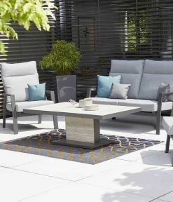 Siena Garden Kunststoff-Topf Lyon, Konisch, Ca. B40/H75/T40 Cm -Freien Garten Geschäft 6655377 WE MO 003 PflanzgefaessLyonAnthrazit