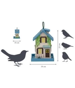 Dobar® Wildlife Vogelhaus School, Kiefer, Schwarz/weiß, Ca. B18/H23/T18 Cm -Freien Garten Geschäft 6689566 6689574 6689582 6689590 6689608 WE DE 000 Massgrafik DobarWVWesternVHSpringSchoolCafeWelcomeRestaurant 1
