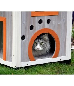 Dobar Petlife Katzenhaus Fany Cat, Ca. B58/H109/T55 Cm -Freien Garten Geschäft 6689798 WE MO 004 DobarKatzenhausFancyCat