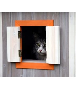 Dobar Petlife Katzenhaus Fany Cat, Ca. B58/H109/T55 Cm -Freien Garten Geschäft 6689798 WE MO 005 DobarKatzenhausFancyCat