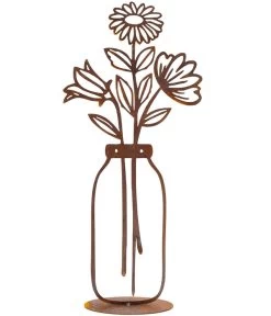 Badeko Metall-Figur Blumenvase Lisa, Ca. H40 Cm