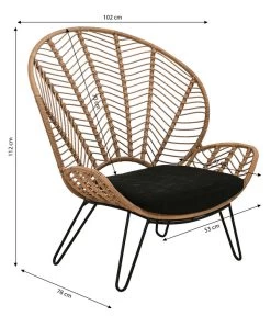 Dehner Geflechtsessel Venezia -Freien Garten Geschäft 6701650 WE BG 001 GeflechtsesselVenezia