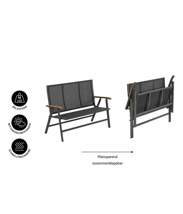 Dehner Klappbank Colmar, 2-Sitzer 5 Dehner Klappbank Colmar, 2-Sitzer – Bild 3