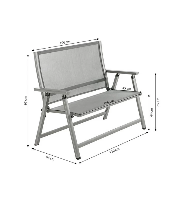 Dehner Klappbank Chicago, 2-Sitzer 10 Dehner Klappbank Chicago, 2-Sitzer – Bild 8