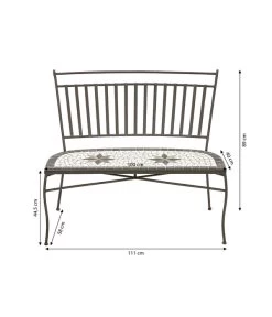 Dehner Mosaikbank Diana, 2-Sitzer 8 Dehner Mosaikbank Diana, 2-Sitzer -Freien Garten Geschäft 6701791 WE IG 001 MosaikbankDiana