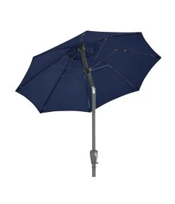 Dehner Sonnenschirm Vido, Rund, Ca. Ø150 Cm -Freien Garten Geschäft 6702997 WE FS 003 SchirmVidoDunkelgrauNeu