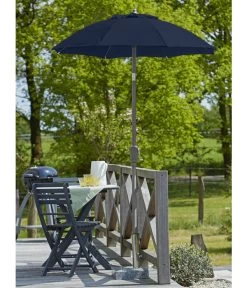 Dehner Sonnenschirm Vido, Rund, Ca. Ø150 Cm -Freien Garten Geschäft 6702997 WE MO 001 SchirmVidoDunkelgrauNeu