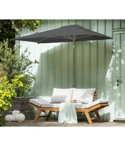 Dehner Balkonschirm Chios, Rechteckig, Ca. B210/T130 Cm -Freien Garten Geschäft 6703243 WE MO 001 BalkonschirmChiosDunkelgrauNeu