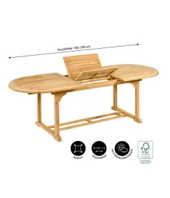 Dehner Ausziehtisch Havanna, Ca. B180-240/H74/T90 Cm -Freien Garten Geschäft 6707905 WE IG 001 TischHavanna