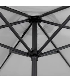 Derby Kurbelschirm Basic Lift Neo, Rund, Ca. Ø180 Cm -Freien Garten Geschäft 6739130 WE DE 001 BasicLiftNeo180hellgrau