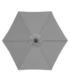 Derby Kurbelschirm Basic Lift Neo, Rund, Ca. Ø180 Cm -Freien Garten Geschäft 6739130 WE FS 003 BasicLiftNeo180hellgrau