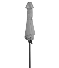 Derby Kurbelschirm Basic Lift Neo, Rund, Ca. Ø180 Cm -Freien Garten Geschäft 6739130 WE FS 004 BasicLiftNeo180hellgrau