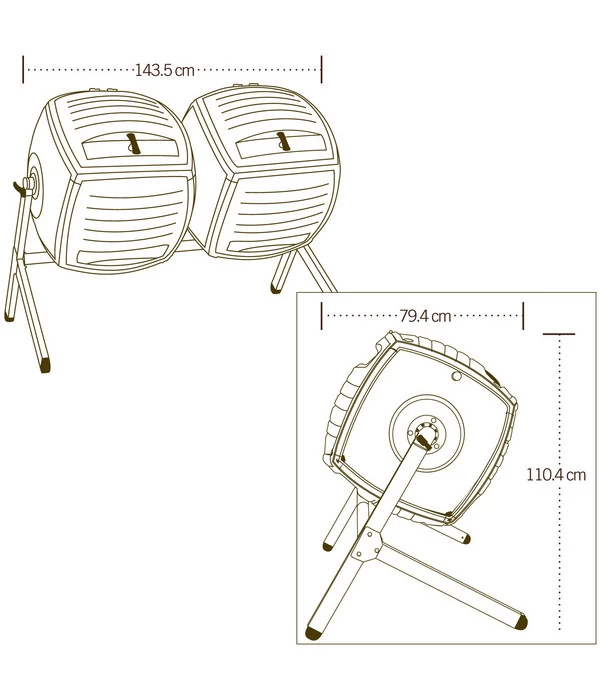 Lifetime Komposter Zwilling 4 Lifetime Komposter Zwilling – Bild 2