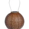 Lumiz Solar-Lampion Round Sashiko Copper, Ca. Ø20/H18 Cm -Freien Garten Geschäft 6814222 WE FS 001 Solarleuchte
