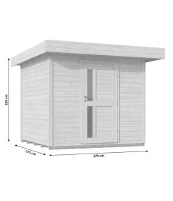 Weka Designhaus 172 Gr. 2, Ca. B275/H226/T375 Cm -Freien Garten Geschäft 6854848 WE BG 001 WekaGartenhausSkizze
