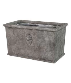 Dehner Leichtbeton-Kasten Windsor, Rechteckig, Grau -Freien Garten Geschäft 6866628 6866636 WE FS 001 DehnerLeichtbetonKastenWindsor