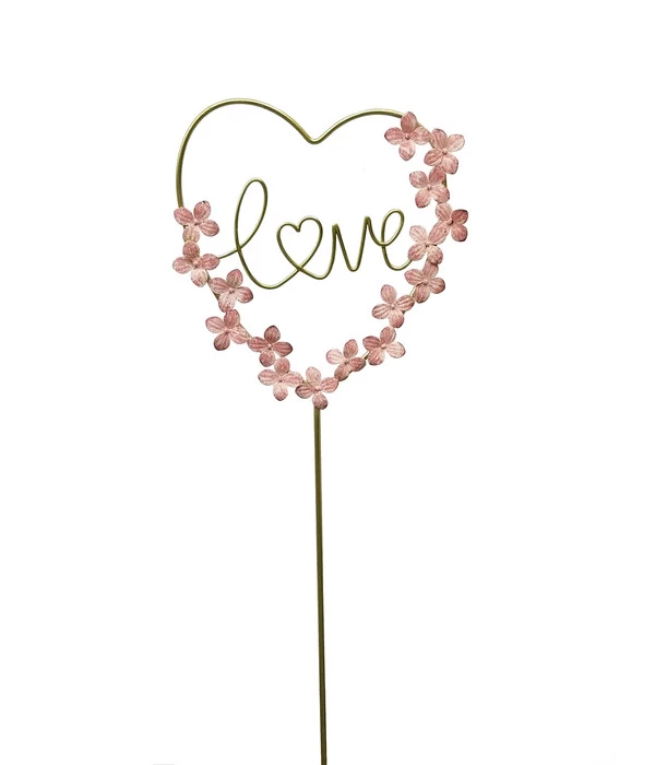 Dehner Metall-Dekostab Herz Mit Blumen, Ca. H188 Cm 3 Dehner Metall-Dekostab Herz Mit Blumen, Ca. H188 Cm