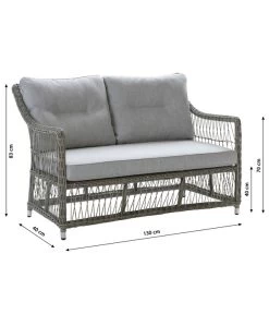 Dehner Geflechtlounge Santos, 4-teilig -Freien Garten Geschäft 6875074 WE BG 001 LoungeSantosNEU