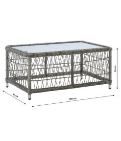 Dehner Geflechtlounge Santos, 4-teilig -Freien Garten Geschäft 6875074 WE BG 003 LoungeSantosNEU