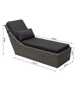Dehner Sunlounger Toska, Ca. B64/H80/T180 Cm -Freien Garten Geschäft 6875744 WE BG 001 LiegeToskaNeu