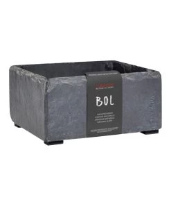 Climaqua Schiefer-Pflanzschale Bol, Rechteckig, Ca. B19/H10/T19 Cm