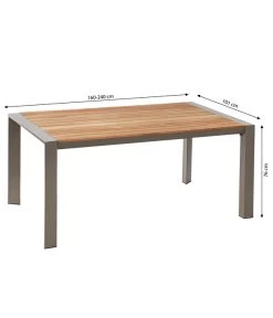 Dehner Holz-Ausziehtisch Cleveland, Ca. B160-240/H76/T101 Cm -Freien Garten Geschäft 6895387 WE BG 001 AusziehtischClevelandNEU