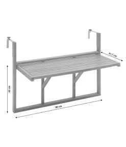 Dehner Balkonhängetisch, Ca. B90/H65/T41,7 Cm -Freien Garten Geschäft 6897748 WE BG 001 BalkonklapptischMacao