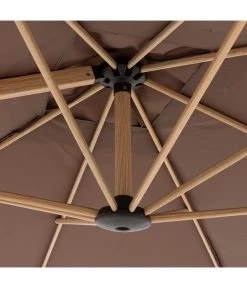 Doppler Pendelschirm Aluwood, Rechteckig, Ca. B300/T220 Cm -Freien Garten Geschäft 6910525 WE DE 004 PendelschirmAluWoodGreige