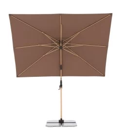 Doppler Pendelschirm Aluwood, Rechteckig, Ca. B300/T220 Cm -Freien Garten Geschäft 6910525 WE FS 004 PendelschirmAluWoodGreige