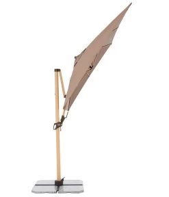 Doppler Pendelschirm Aluwood, Rechteckig, Ca. B300/T220 Cm -Freien Garten Geschäft 6910525 WE FS 006 PendelschirmAluWoodGreige