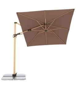 Doppler Pendelschirm Aluwood, Rechteckig, Ca. B300/T220 Cm -Freien Garten Geschäft 6910525 WE FS 009 PendelschirmAluWoodGreige