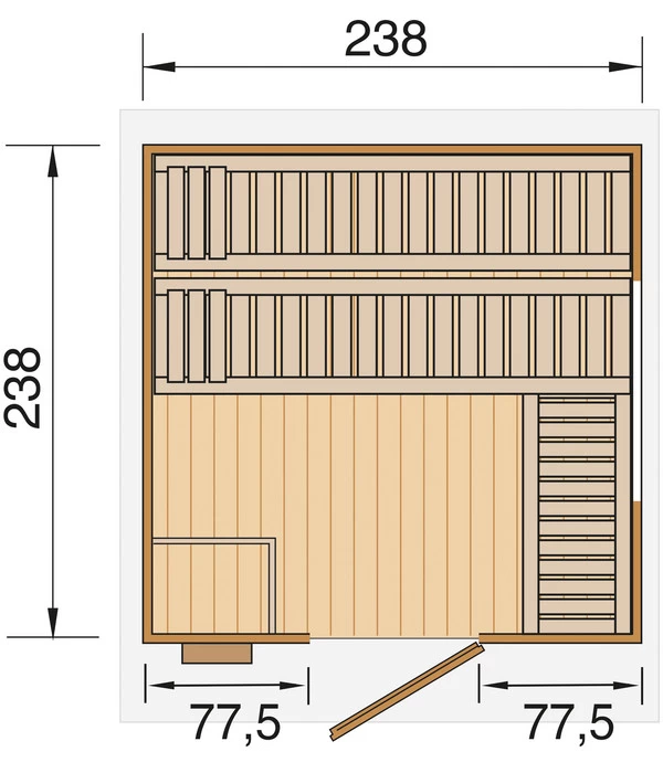Weka Saunahaus Kuopio, Ca. B263/H253/T298 Cm 6 Weka Saunahaus Kuopio, Ca. B263/H253/T298 Cm – Bild 4