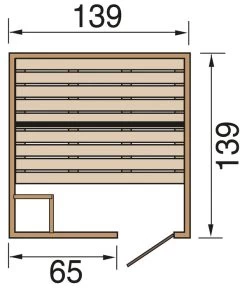 Weka Sauna Valida Mit Glastür -Freien Garten Geschäft 6914584 WE DE 001 WekaSaunaValidaGrundriss