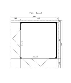 Lasita Maja Blockbohlenhaus Domeo 9, Ca. B590/H258,4/T590 Cm -Freien Garten Geschäft 6915888 WE DE 001 LasitaMajaBlockbohlenhausDomeo