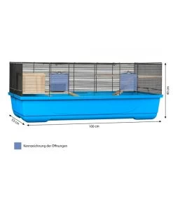 Dehner Lieblinge Nagerkäfig Roma 100, Ca. B100/H40/T53 Cm -Freien Garten Geschäft 6917793 WE BG 001 DMQNKRoma100