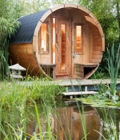 Wolff Finnhaus Saunafass 280 De Luxe Bausatz, Thermoholz, Ca. B235/H242/T280 Cm -Freien Garten Geschäft 6934020 WE MO 001 FinnhausSaunafassLuxus