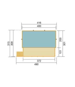 Weka Massivholzpool 595 Gr. 1, Ca. B490/H201/T315 Cm, Folie Blau/Mosaic -Freien Garten Geschäft 6950588 WE DE 001 WekaPoolNeu