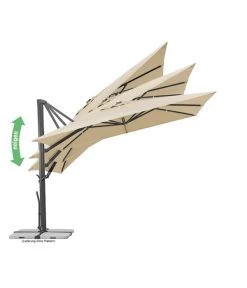 Schneider Ampelschirm Rhodos Smart, Quadratisch, Ca. B300/T300 Cm -Freien Garten Geschäft 6953384 6953434 WE IG 003 SchneiderAmpelschirmRhodosSmart