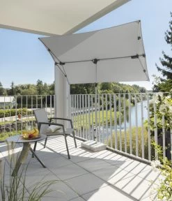 Schneider Sonnenschirm Novara, Rechteckig, Ca. B190/T140 Cm -Freien Garten Geschäft 6953541 WE MO 001 SchneiderSonnenschirmNovarasilbergrau
