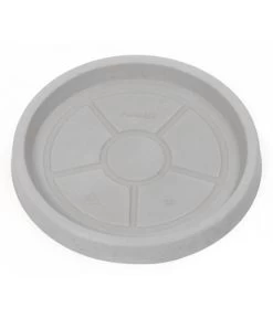 Farmet New Kunststoff-Topf Orione, Rund, Inkl. Untersetzer -Freien Garten Geschäft 6965305 6965396 6965602 6967038 WE DE 001 FarmetTopfOrioneRundGrauUntersetzer