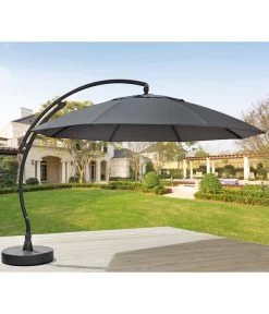 Sun Garden Ampelschirm Easy-Sun, Rund, Ca. Ø375 Cm -Freien Garten Geschäft 6987853 WE MO 001 SienaGardenAmpelschirmEasySun375cmGrau