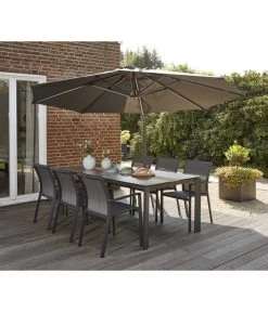 Siena Garden Ampelschirm Alphawing N+, Rund, Ca. Ø350 Cm -Freien Garten Geschäft 6987911 WE MO 002 SienaGardenAmpelschirmAlphawingN350cmAnthrazit