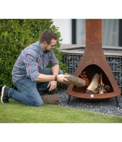 Westmann Grillkamin, Ca. B70/H160/T70 Cm -Freien Garten Geschäft 6992564 WE MO 002 GrillkaminMitRauchablas