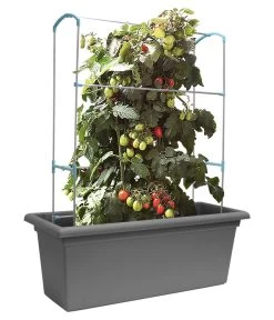 Magnus Kunststoff-Blumenkasten, Rechteckig. Ca. B98/H37/T38 Cm -Freien Garten Geschäft 6997449 WE FS 003 MagnusKunststoffBlumenkastengrau