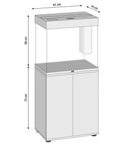 JUWEL® AQUARIUM Kombination Lido 120 LED Inkl. Starter-Set, Ca. B61/H131/T41 Cm -Freien Garten Geschäft M200005232 WE BG 001 JuwelLido120Masse