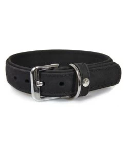 Das Lederband Hundehalsband Style Boston Schwarz